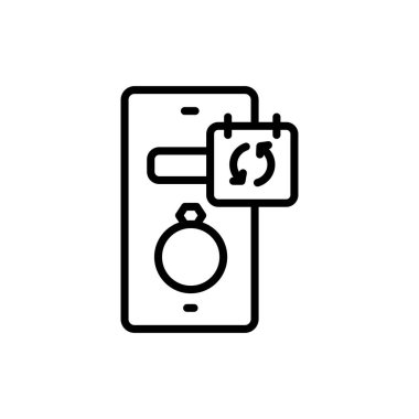 Rezervasyon yaptırdım. İzole vektör ögesi.