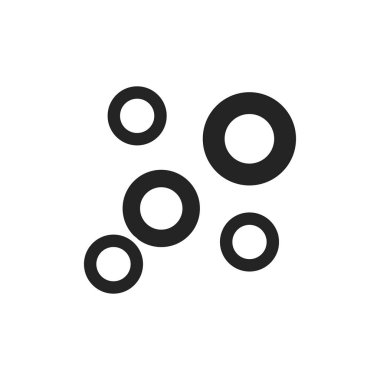 Orijinal İtalyan makarnası Anelli renk çizgisi ikonu. İzole vektör ögesi.