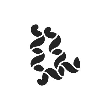 Orijinal İtalyan makarna Cavatappi renk çizgisi ikonu. İzole vektör ögesi.