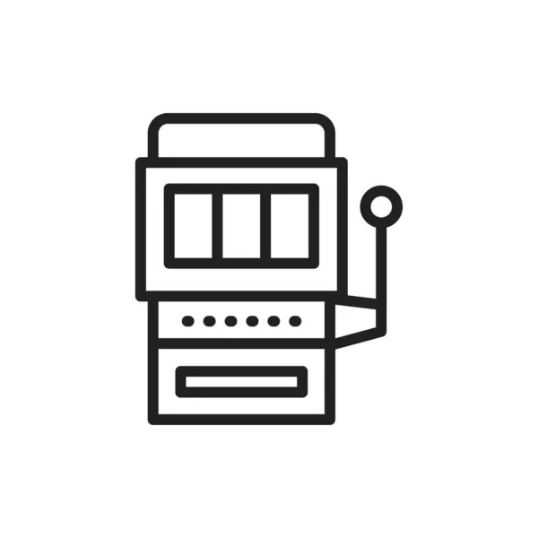 Значок Цвета Линии Игрового Автомата Изолированный Векторный Элемент Набросок Пиктограммы — стоковый вектор