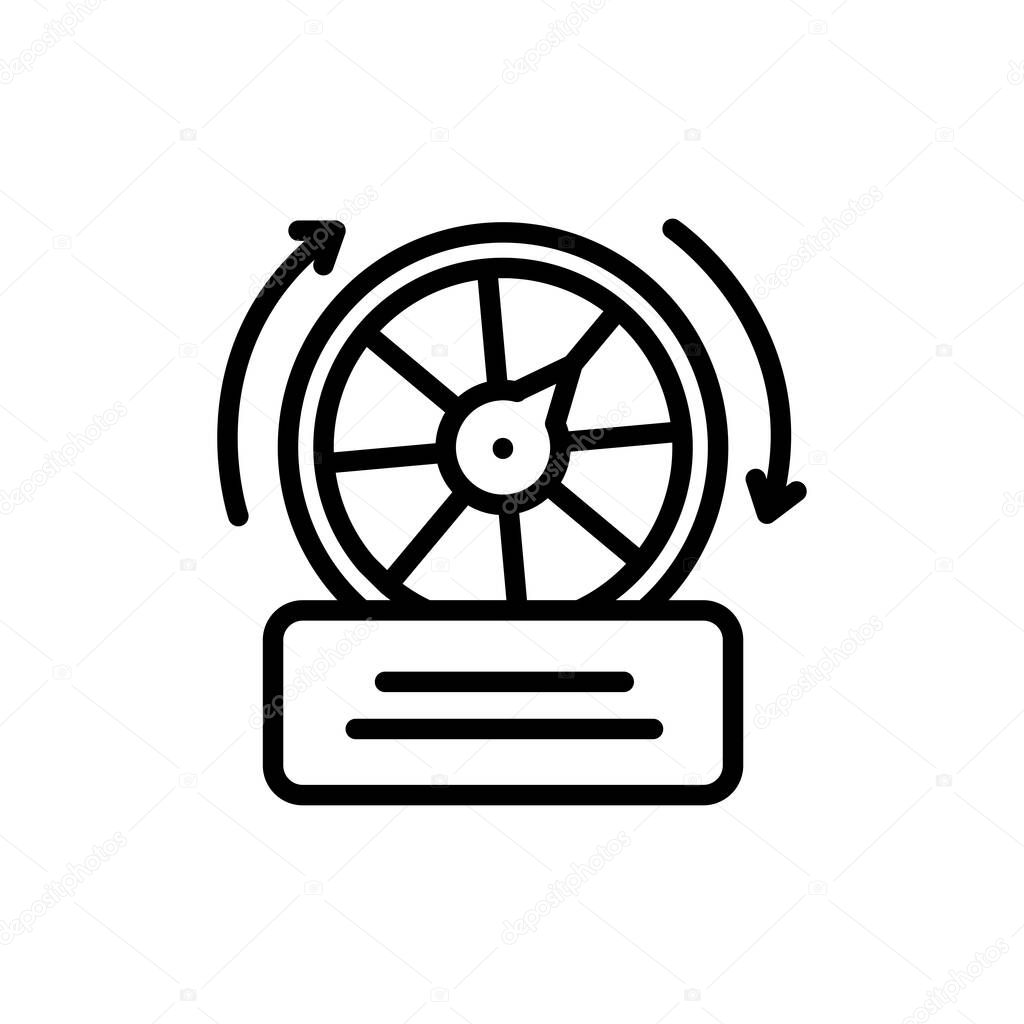 Free spins color line icon. Isolated vector element. Outline pictogram for web page, mobile app, promo