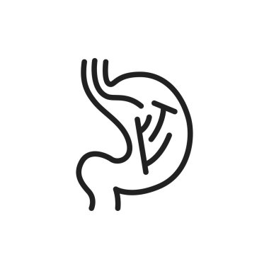 Endoskopi renk çizgisi simgesi. İzole vektör elementi. Web sayfası, mobil uygulama, tanıtım için resim çizelgesi