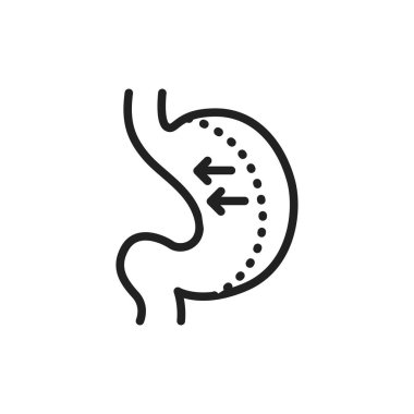 Kol gastrektomisi renk çizgisi simgesi. İzole vektör elementi. Web sayfası, mobil uygulama, tanıtım için resim çizelgesi