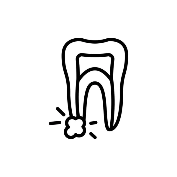 Tooth Cyst 아이콘 페이지의 모바일 — 스톡 벡터