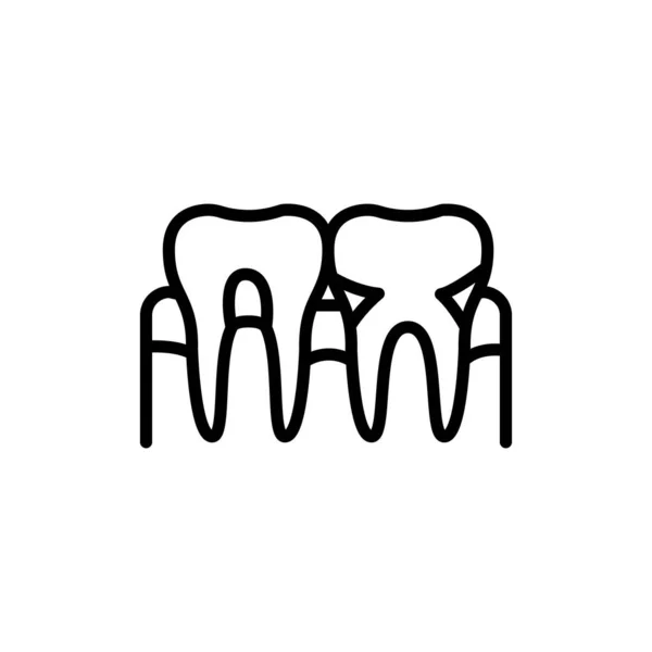 Icono Línea Color Enfermedad Periodontal Elemento Vectorial Aislado Esquema Pictograma — Archivo Imágenes Vectoriales