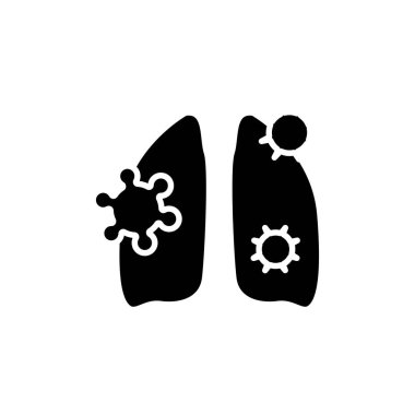 Bulaşıcı hastalık akciğerleri renk çizgisi simgesi. İzole vektör elementi. Web sayfası, mobil uygulama, tanıtım için resim çizelgesi