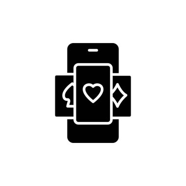 Çevrimiçi kumarhane renk çizgisi ikonu. İzole vektör elementi. Web sayfası, mobil uygulama, tanıtım için resim çizelgesi