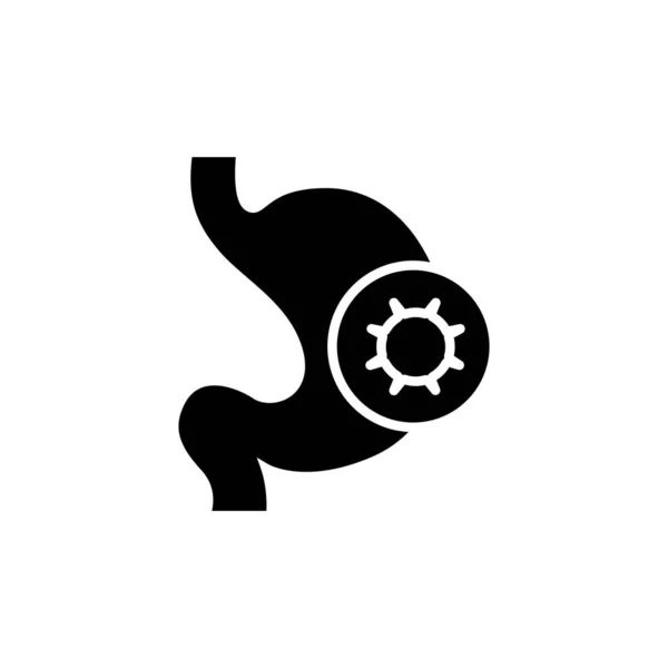 Ikona Střevní Chřipky Izolovaný Vektorový Prvek Obrys Piktogramu Pro Webovou — Stockový vektor