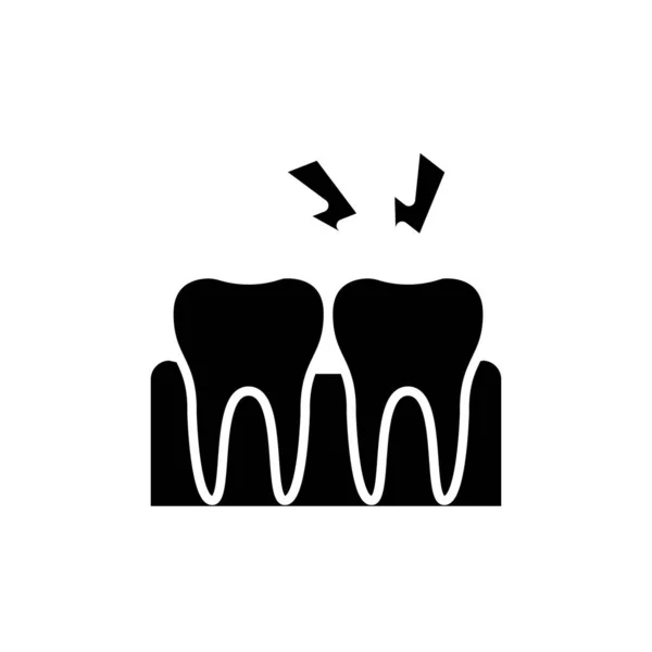 Zahnschmerzliniensymbol Isoliertes Vektorelement — Stockvektor