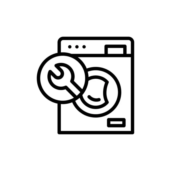 Reair Washer Line Icon Уборщик Изолированный Векторный Элемент — стоковый вектор