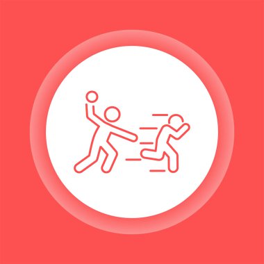 Çocuklar arasında zorbalık renkli düğme ikonu. Okuldaki alay ve zorbalık sorunu. İzole vektör elementi. Web sayfası, mobil uygulama, tanıtım için resim çizelgesi.