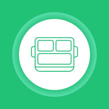 Yeniden kullanılabilir sefertası renk simgesi. Sıfır israf yaşam tarzı. Yiyecek deposu için metal konteynır. Web sayfası, mobil uygulama, tanıtım için resim grafiği.