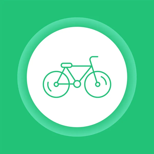 Bicycle Color Button Icon Pollution Prevention Zero Waste Lifestyle Outline — Stock Vector