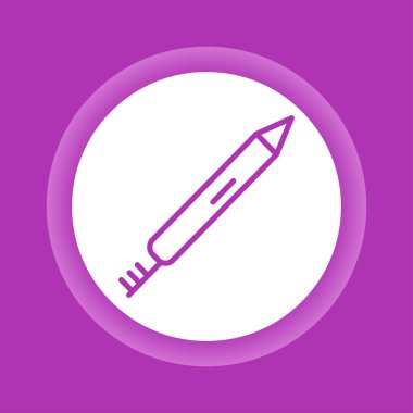 Kaş rengi kalem düğmesi simgesi. Güzellik endüstrisi. Profesyonel yüz makyajı. Güzellik endüstrisi. İzole vektör elementi. Web sayfası, mobil uygulama, tanıtım için resim çizelgesi.