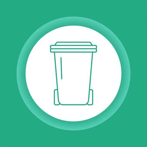 Das Symbol Für Die Farbe Der Abfallzeile Lebensstil Ohne Verschwendung — Stockvektor
