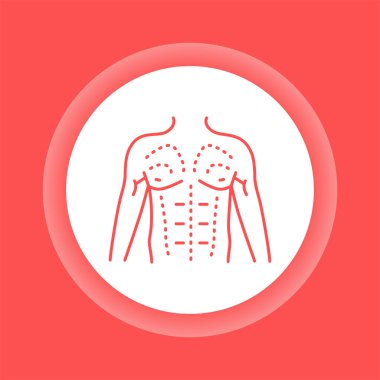 Erkek soğutma renk düğmesi simgesi. Kanat düzeltmesi. Estetik ameliyat. İzole vektör elementi. Web sayfası, mobil uygulama, tanıtım için resim çizelgesi.