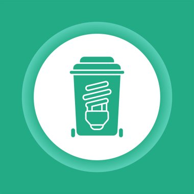 Ampuller geri dönüştürülebilir renk simgesi simgesi. Atık geri dönüşümü. Çöp ayıklama. Çevresel koruma. Web sayfası, mobil uygulama, tanıtım için resim çizelgesi.