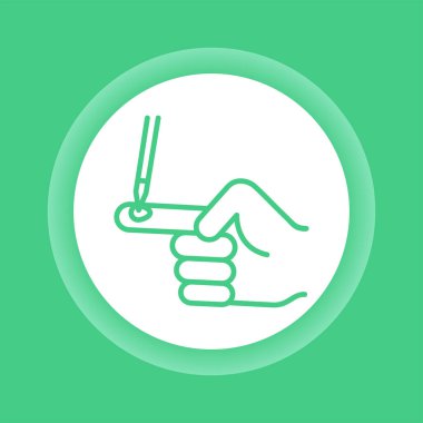 Kan testi renk çizgisi simgesi. İzole vektör elementi. Web sayfası, mobil uygulama, tanıtım için resim çizelgesi