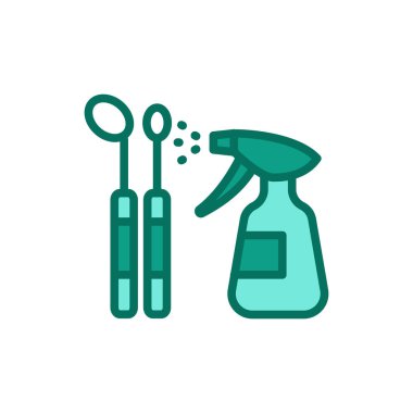Dezenfekte aletleri renk çizgisi simgesi. İzole vektör elementi. Web sayfası, mobil uygulama, tanıtım için resim çizelgesi