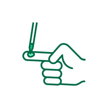 Kan testi renk çizgisi simgesi. İzole vektör elementi. Web sayfası, mobil uygulama, tanıtım için resim çizelgesi