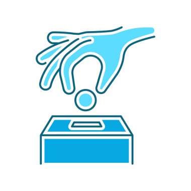 Bağış parası renk çizgisi simgesi. Hayırseverlik konsepti. Yardım edin. Bağış topluyorum. Web sayfası, mobil uygulama, tanıtım için resim grafiği.