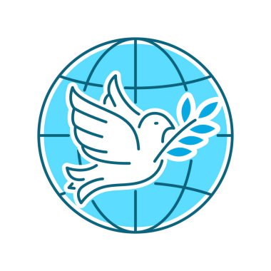 STK (sivil toplum örgütü değil) renk çizgisi simgesi. Kâr amacı gütmeyen topluluk. Uluslararası gönüllü. Web sayfası, mobil uygulama, tanıtım için resim grafiği.