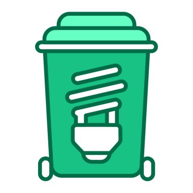 Ampuller geri dönüşümlü renk çizgisi simgesi. Atık geri dönüşümü. Çöp ayıklama. Çevre koruma.