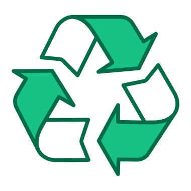 Renk çizgisi simgesini geri dönüştür. Çevre dostu. Kirliliği önleme sembolü. Çevre koruma.