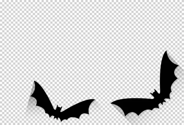 Halloween Party Banner Bats Papier Ładny Izolowany Png Lub Przezroczyste — Wektor stockowy