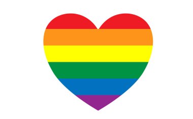 Kalp LGBT gökkuşağı, renkli, desenli arka plan, bayrak, LGBT sembolleri, eşcinsel evlilik vektör lüzyonu 