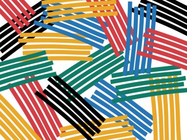 Basit tasarım ve şekilli renkli soyut geometrik desen. Web afişi, poster, markalaşma, duvar kağıdı, vektör illüstrasyonu için modern arkaplan 