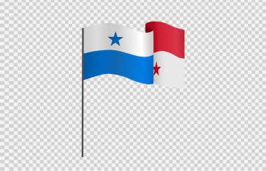 Panama bayrağı png veya şeffaf arkaplanda izole edilmiş, Panama sembolleri, pankart, reklam, promosyon, TV reklamı, reklamlar, web tasarımı, poster, vektör ilülasyonu 