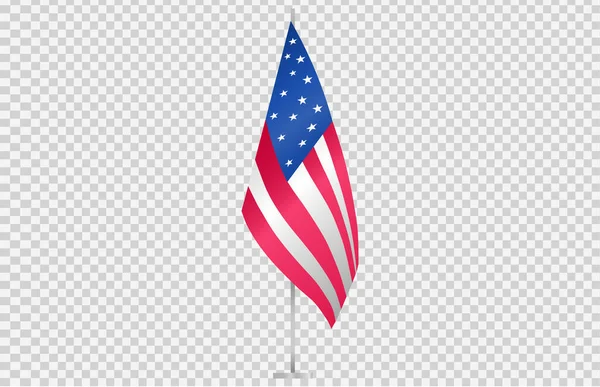 Bandera American Aislado Png Fondo Transparente Símbolos Plantilla Para Pancarta — Vector de stock