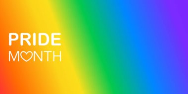 Gökkuşağı LGBT gradyan arkaplan, LGBT gay gururunun sembolü, metin için alan, vektör illüstrasyonu