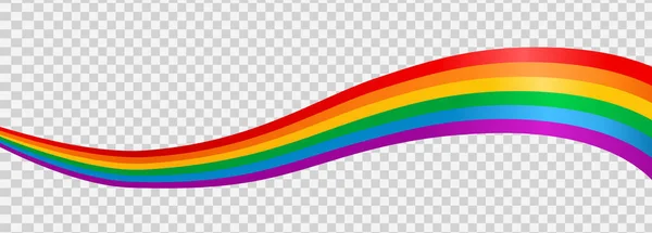 Acenando Bandeira Arco Íris Lgbt Isolado Png Fundo Transparente Símbolo — Vetor de Stock