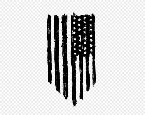 Αμερικανική Σημαία Πινέλο Μελάνης Υφή Απομονωμένη Png Διαφανές Φόντο Σύμβολα — Διανυσματικό Αρχείο