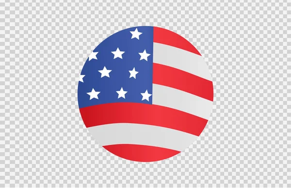 Bandera Americana Circl — Vector de stock