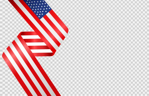 Amerikan Bandı Bayrağı Png Veya Şeffaf Arkaplanda Izole Edilmiş Abd — Stok Vektör