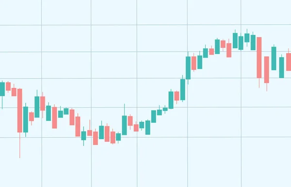 Wykres Handlowy Świecznik Inwestowanie Rynku Akcji Kupić Sprzedać Świecznik Znak — Wektor stockowy