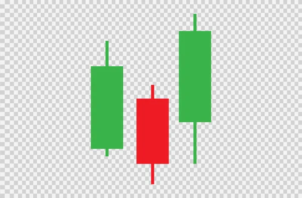 Candeliere Grafico Trading Isolato Png Sfondo Trasparente Investendo Mercato Azionario — Vettoriale Stock