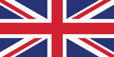UK Flag illüstrasyon, desenli arkaplan, Birleşik Krallık Sembolleri - Vektör illüstrasyonu 