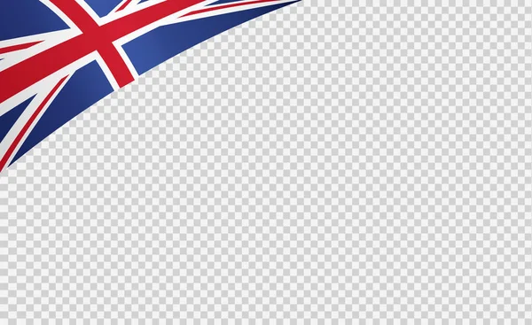 Flaggenschwenken Des Vereinigten Königreichs Isoliert Auf Png Oder Transparentem Hintergrund — Stockvektor