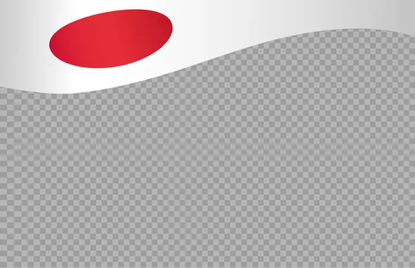 Waving Flag Japan Isolated Png Transparent Background Symbols Japan Template — Stock vektor