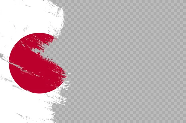 Japan Flag Brush Paint Textured Isolated Png Transparent Background Symbols — Wektor stockowy