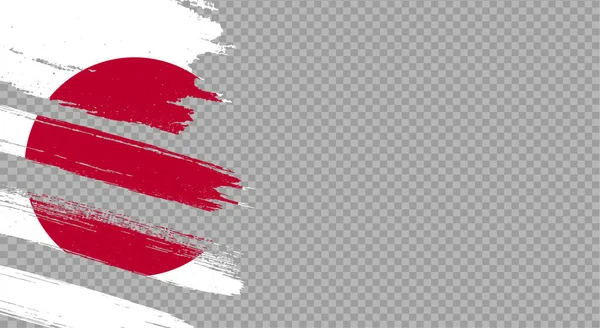 Japan Flag Brush Paint Textured Isolated Png Transparent Background Symbols — Διανυσματικό Αρχείο