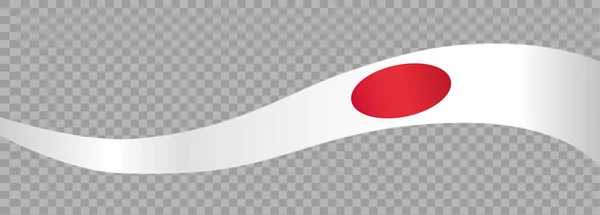 Waving Flag Japan Isolated Png Transparent Background Symbols Japan Template — Wektor stockowy