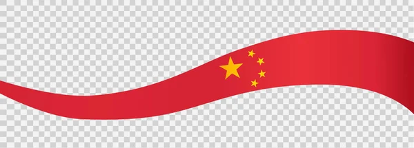 Bandera Ondeando China Aislado Png Fondo Transparente Símbolo China Plantilla — Vector de stock