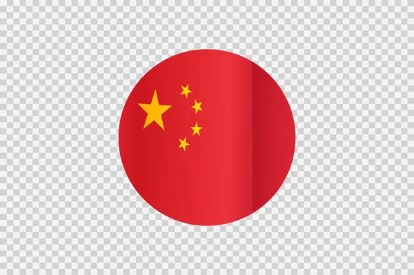 Bandera China Forma Círculo Aislado Png Fondo Transparente Símbolos China — Vector de stock