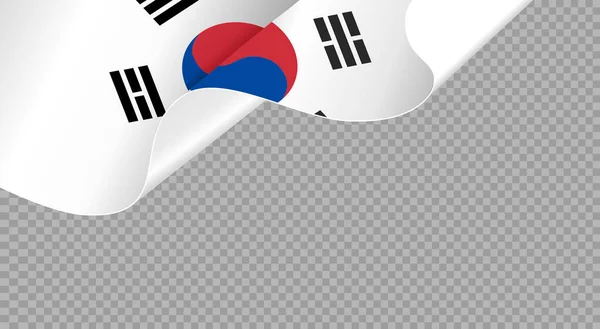 Acenando Bandeira Coréia Sul Isolado Png Fundo Transparente Símbolo Coréia — Vetor de Stock