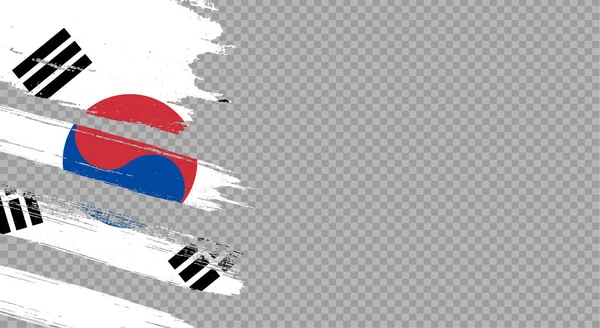 국기에 페인트를 Png Transparent Background Symbol South Korea Banner Card — 스톡 벡터